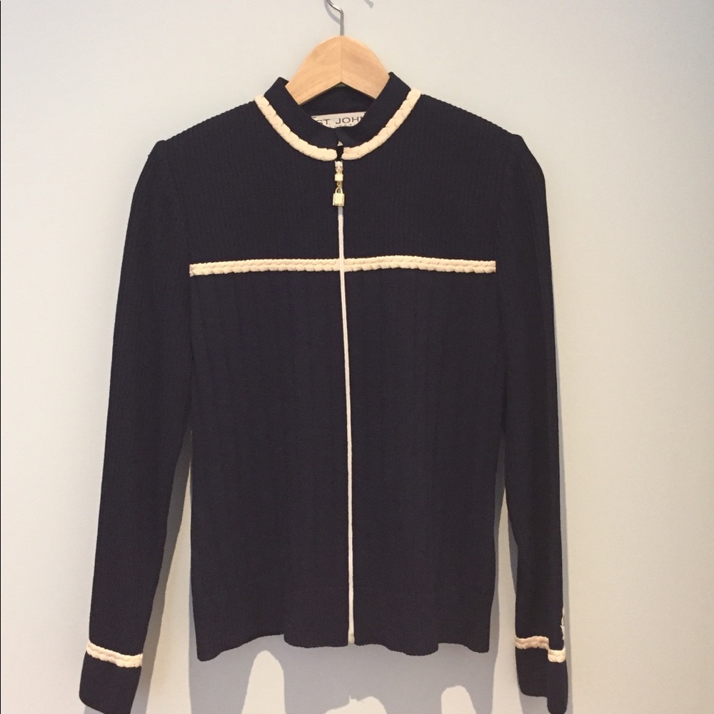 St. John Collection navy cardigan/jacket